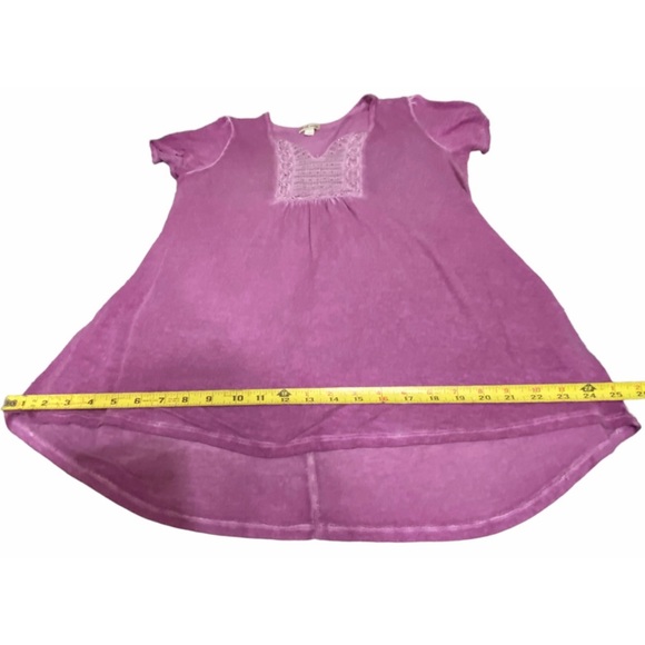 World Unity Women’s Washed Purple Embellished Cap Sleeve Knit Top, Size XL - Picture 7 of 9